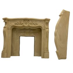 Victorian style composite marble fireplace
