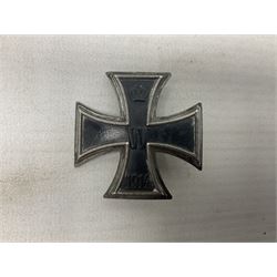 WW1 German Iron Cross 1st Class of slightly convex form; back stamped 800