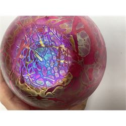 Collection of Caithness glass vases and dishes, to include mottled and swirl designs,  largest 20cm (23)