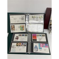Great British and World stamps, including first day covers many with special postmarks and printed addresses, various United States of America stamps, loose stamps, empty stockbook, collecting accessories including ultra violet lamp etc
