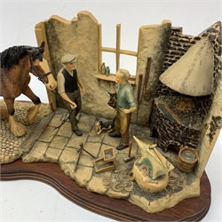 A large limited edition Border Fine Arts model, New Shoes for Dolly, no 392/950, by Elizabeth MacAllister and marked as such to back, raised upon a wooden base and with accompanying certificate of authenticity, L48cm. 