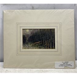 George Anderson Short (British 1856-1945): 'Looking for Prey', pair watercolours signed and dated '34 and '35, 11cm x 18cm (2)