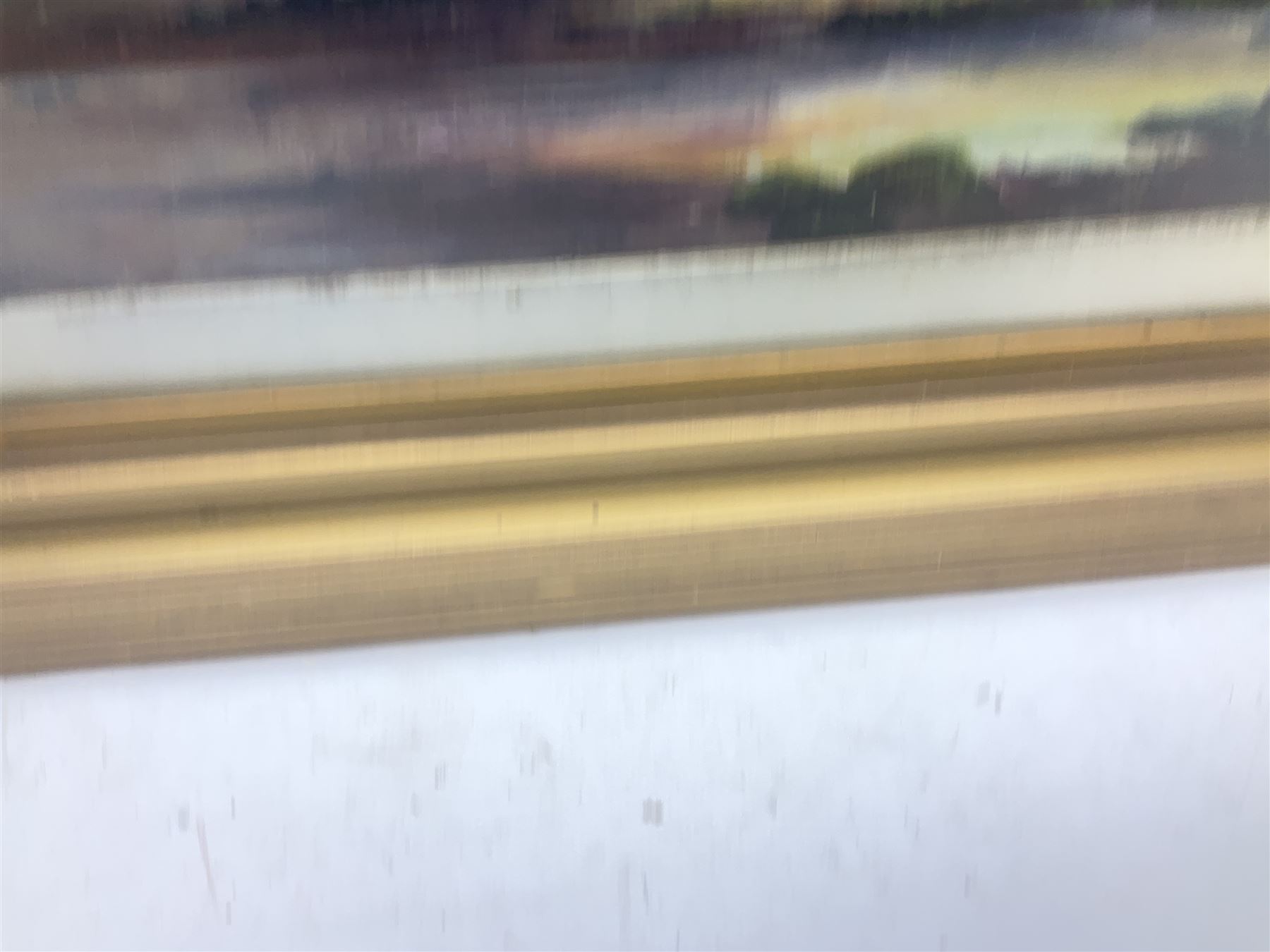 A R Skelton (British 19th/20th century): Low Tide at Sunset, oil on board signed 24cm x 28cm