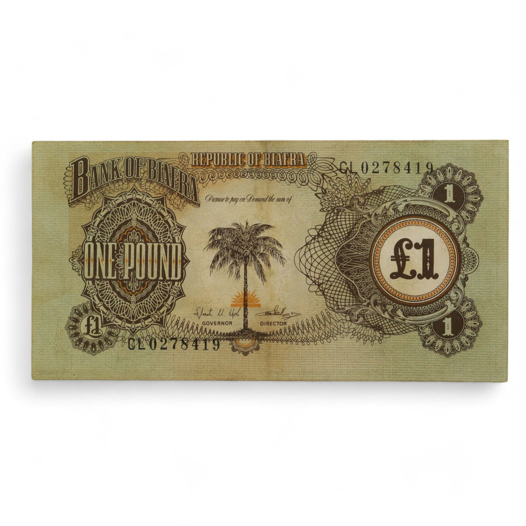 Very large quantity of The Republic of BIAFRA 'Bank Of BIAFRA' one pound notes, examples of both designs issued, various prefixes, many being uncirculated or nearly so 
