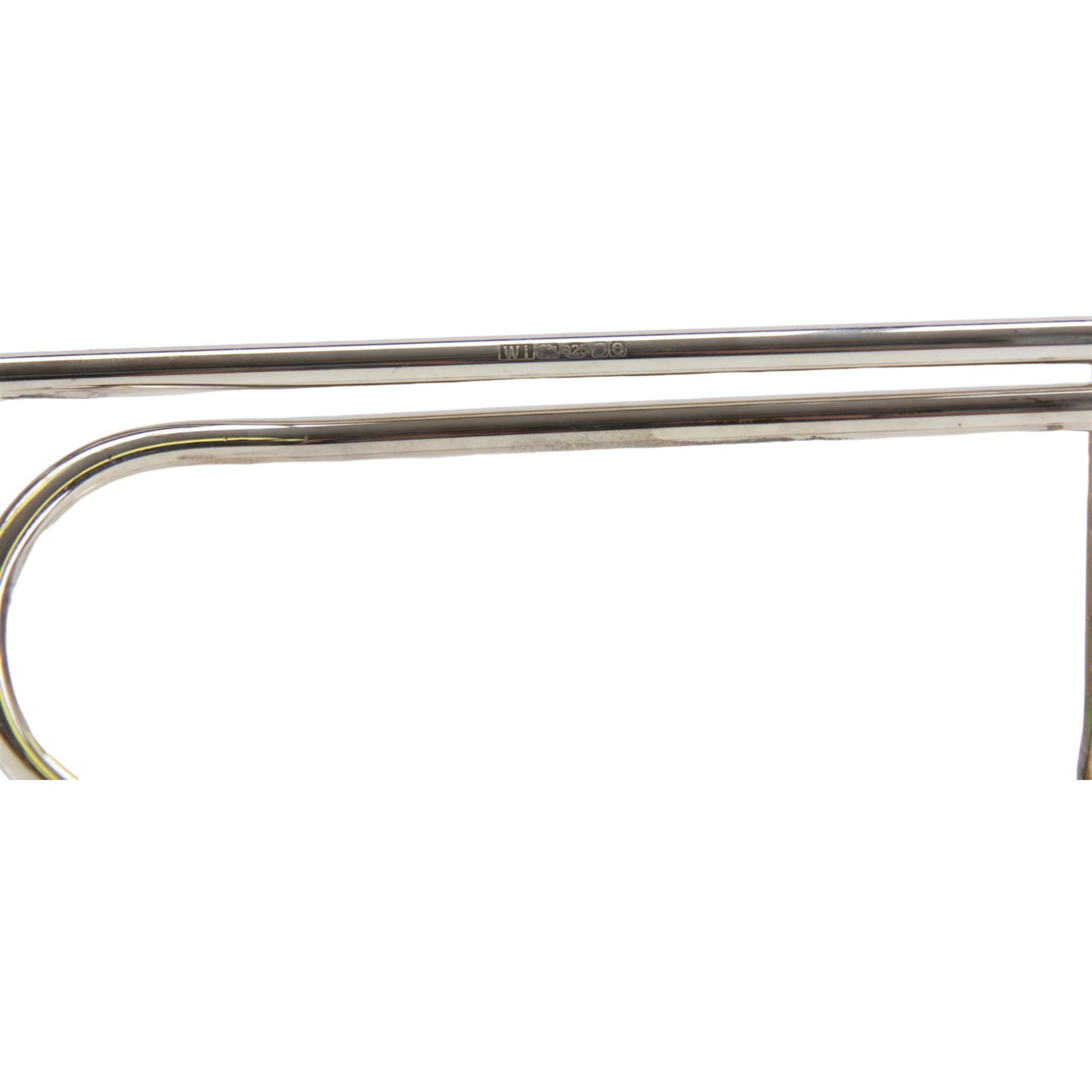 Very large modern silver novelty model of a paperclip, hallmarked London 2004, makers mark Wi, also stamped 925, L48.5cm W11cm