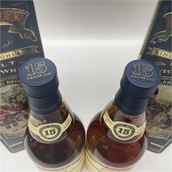 Two Glen Moray 15 year old Single Highland Malt Scotch Whisky, 70cl 43%, each in original Highland Regiments presentation tin 