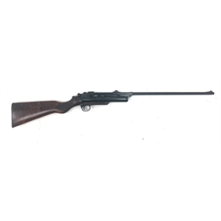  Webley Service Air Rifle Markll, .177cal, with flying bullet trade mark No.S4832, figured walnut stock with part chequer grip, L106cm, in soft carry case with a qty. of pellets  