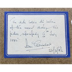 Mary Weatherill (British 1834-1913): 'Eide - Graven' Norway, watercolour unsigned, titled and dated July 1885 on the mount 29cm x 25cm