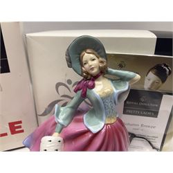 Two Royal Doulton figures Ruby HN4976 and Autumn Breeze HN4716, both with original boxes 