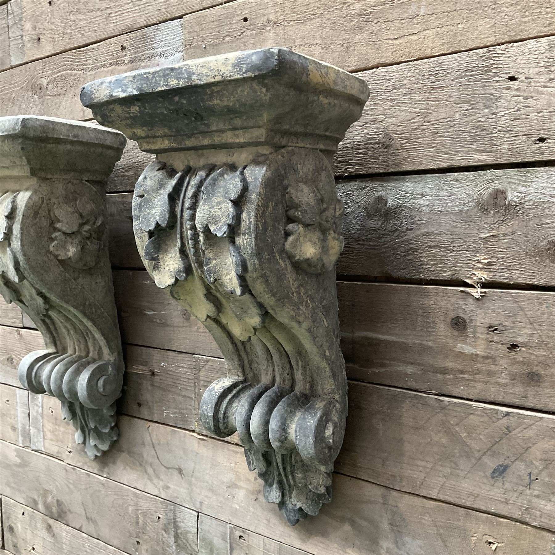 Pair of Victorian design cast stone architectural Corbel brackets - THIS LOT IS TO BE COLLECTED BY APPOINTMENT FROM DUGGLEBY STORAGE, GREAT HILL, EASTFIELD, SCARBOROUGH, YO11 3TX