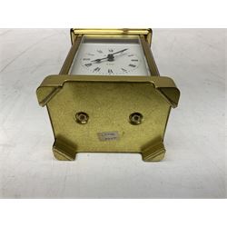 French Bayard carriage clock in brass case H11.5cm