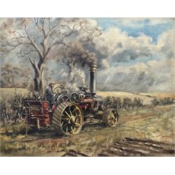 Colin Verity (British 1924-2011): The Traction Engine, oil on board signed 60cm x 75cm