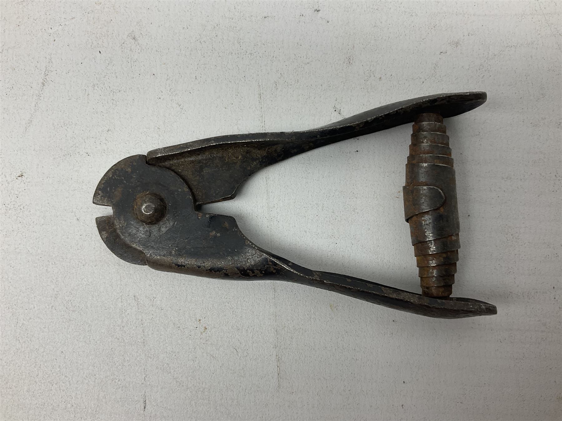 Military interest - Pair of SOE wire cutters by H Brindley; Needle dagger with triform blade 15.5cm; Iron key with secret message compartment; ‘Pill box’ telescope; Wire cutters; Field Engineering and Mine Warware pamphlet No. 7, Booby Traps (6)