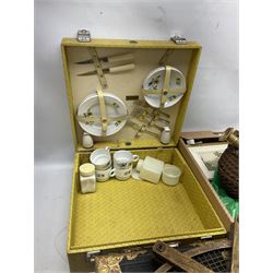 The National Comprehensive Family Bible, coloured and black and white plates, together with Jessop Atlantic tripod, brass candlestick and other collectables, in three boxes 