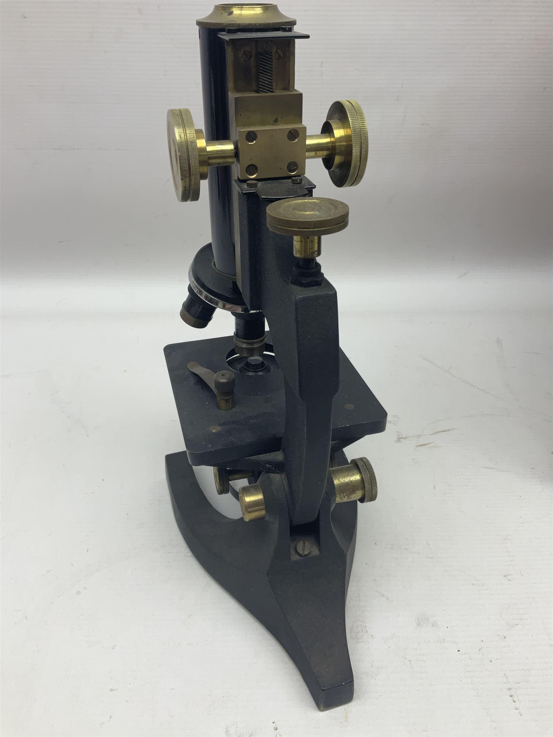 Four microscopes, comprising Nomo Biolam, RCS Zoo Lab 240, R Beck no 13756 and one other