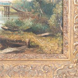 Joseph Paul (British 1804-1887) after John Constable (British 1776-1837): 'View on the Stour near Dedham', early 19th century oil on canvas c.1840 unsigned, labels verso 42cm x 53cm 
Provenance: with The City Gallery, London