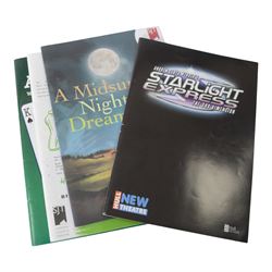 Collection of mid 20th century and later theatre brochures, including 1949/1950 Scarborough Open Air Theatre brochures