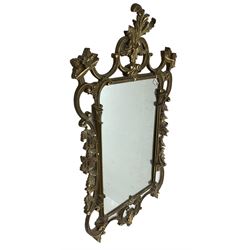 Florentine design gilt frame wall mirror (107cm x 58cm); and a Victorian white painted piano stool with adjustable upholstered seat