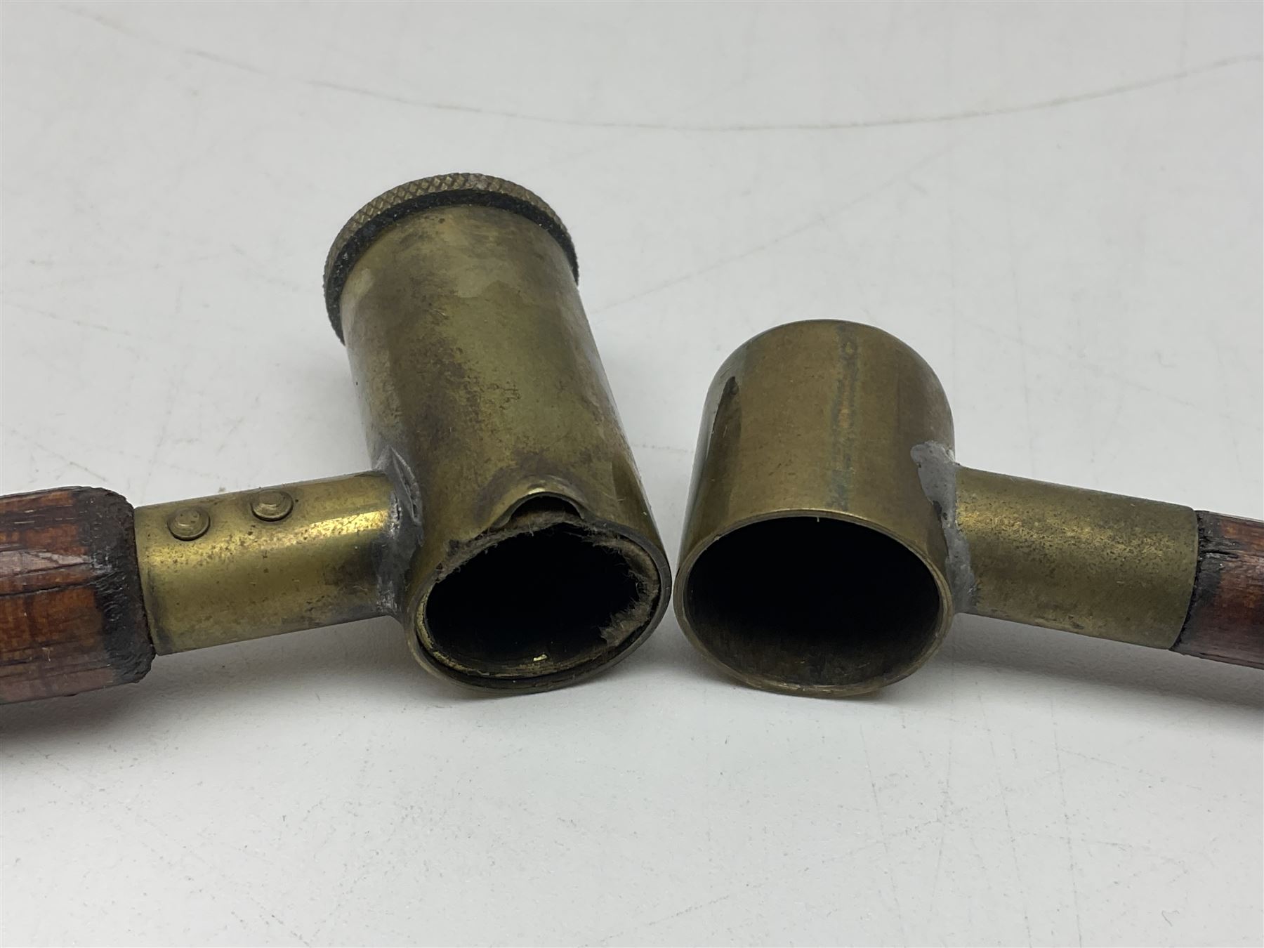 Six pairs of revolver grips;  pair of Lightwood & Son Ltd powder/shot measures in original box; and boxed Colt hammer shroud 