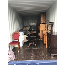 Container Auction. Entire container contents as per photographs, to include: a quantity of pine furniture, a washing machine, pictures and much more. Location: Scarborough Business Park YO11 3TX Viewing: Strictly by appointment call 01723 507111. Please note: all contents must be removed by Friday 18th September, items not collected by this time will be disposed of or resold on behalf of David Duggleby Ltd. This does not include the container.