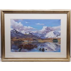 Jane E Ward (British Contemporary): Snow in the Lake District, pastel signed 49cm x 75cm