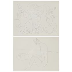 After Pablo Picasso (Spanish 1881-1973): Figurative Studies, pair lithographs 22cm x 29cm (2)