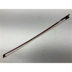 Three Stentor Student violins - three-quarter size with 33cm two-piece back; and two quarter size each with 28cm two-piece back; each in carrying case with bow (3)