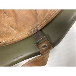 Two 1960s East Block Soviet style helmets - Czechoslovakian and Russian; both with liners (2)