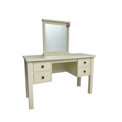 Cream painted dressing table with mirror