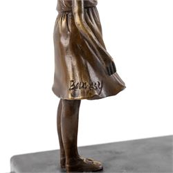 After Banksy, bronze Balloon Girl, H38cm