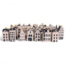 Blue Delft's KLM Airlines, Bols decanters, approximately one hundred, shaped as Dutch houses   
