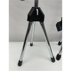 Shure SM58 Dynamic microphone; in original bag with paperwork; Shure Prologue 10H-LC Dynamic microphone; boxed; each with cable and tubular chrome adjustable stand (4)