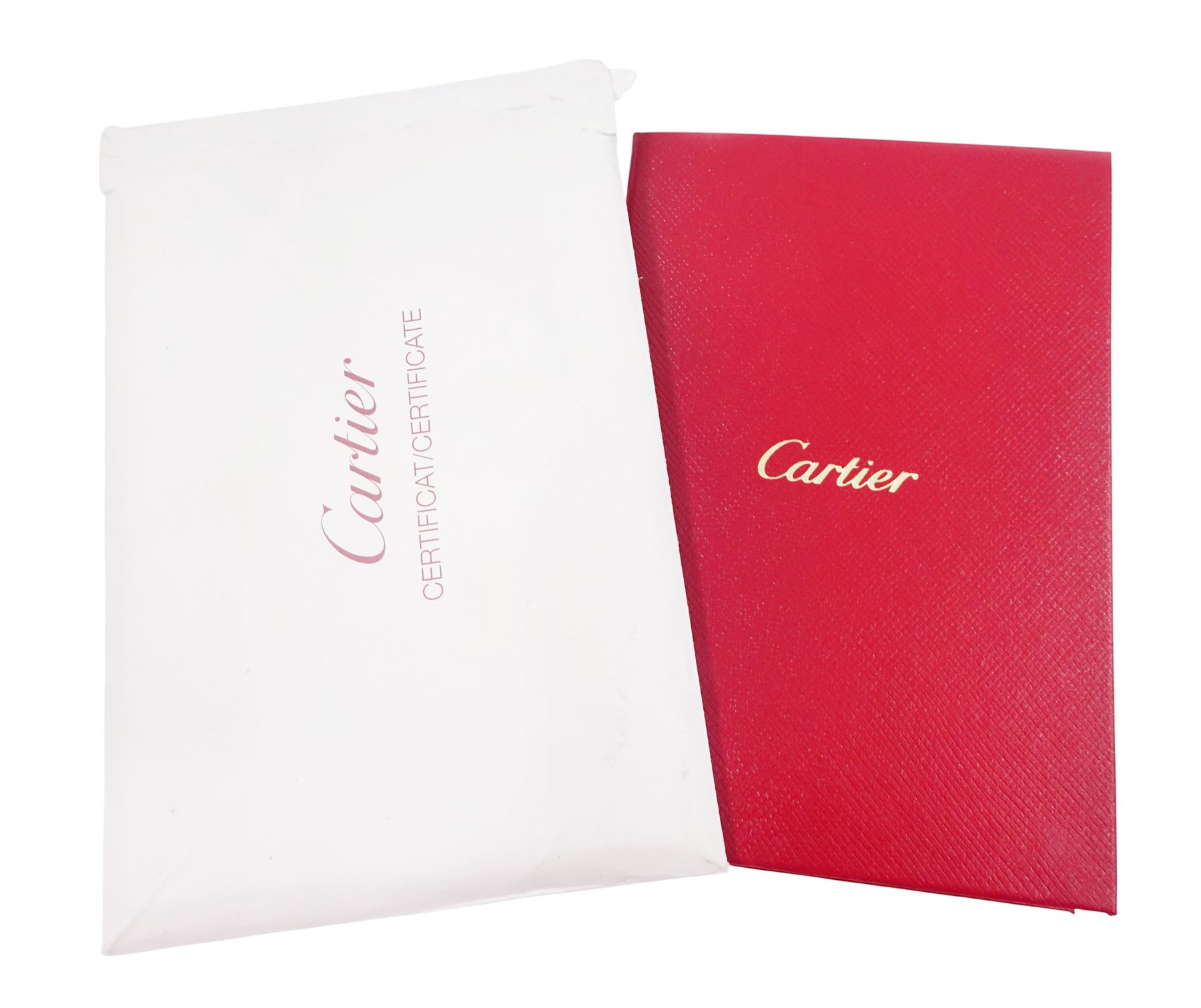 Cartier d'Amour 18ct rose gold pink sapphire pendant necklace, bezel set with a single round cut sapphire of approx 0.15 carat, boxed with certificate