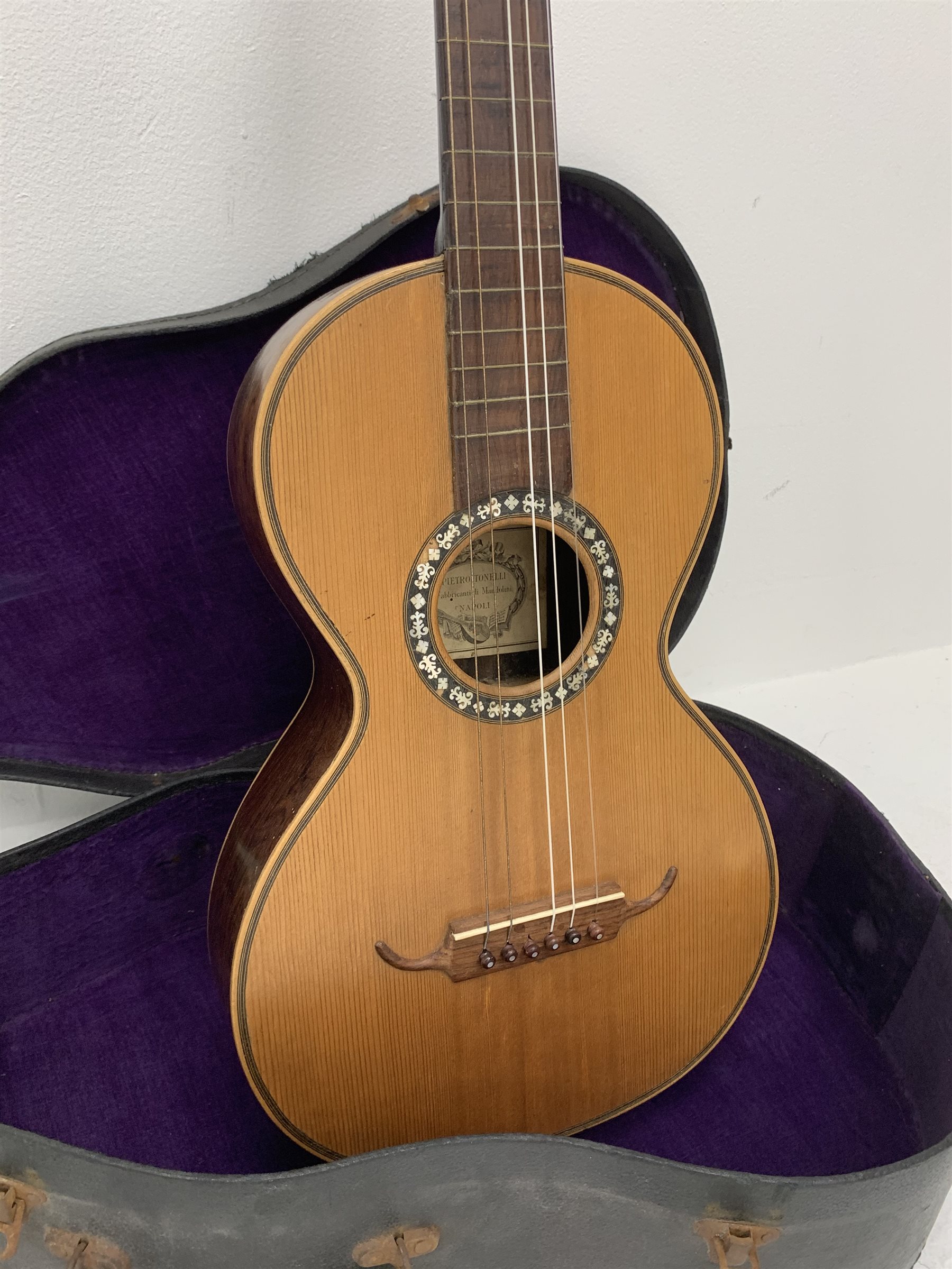 Pietro Tonelli Napoli acoustic guitar in carrying case