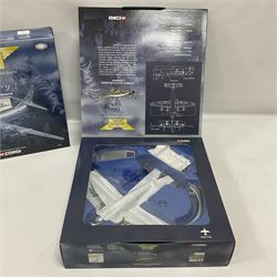 Corgi - Aviation Archive, eight models comprising three ‘Military’ and five ‘Berlin Airlift’ 1:144 scale models, to include limited editions AA31502 Bristol Britannia 312F ‘XX-367’ ‘Team Spirit’ A&AEE Boscombe Down no.686/2500; 48104 Boeing C-97A Stratofreighter Military Air Transport Services no.2815/4000; 47205 Avro York - RAF; 47403 Avro Lancastrian; all boxed (8)