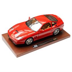Collection of Burago cars including Ferrari 360 Modena, two Jaguar E Coupes, Ferrari 500 Maranello all boxed and Ferrari F50 (5) 