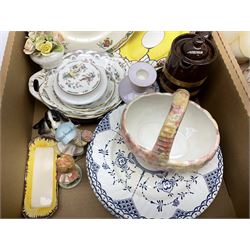 Quantity of Victorian and later ceramics to include Vohenstrauss Bavaria Johann Seltmann tea and dinner wares, pair of Lichte GDR lidded vases, Fapodel lidded vase etc