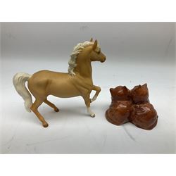  Beswick matte Palomino Arab horse, together with Beswick Persian Kittens, model no. 1316