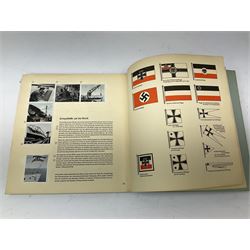 General De Fonclare: L'Armee Francaise A Travers Les Ages - L'Infanterie. Paris 1930. Hand coloured plates. Original card binding loose in later folder; Chaperon Eugene: Le Soldat Francais. Paris Ndc1895; and Deutsche Reichsmarine Dienst Und Leben Der Matrosen cigarette card album c1936 (3)