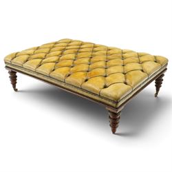 Georgian design footstool of generous proportions, the large rectangular seat upholstered ...