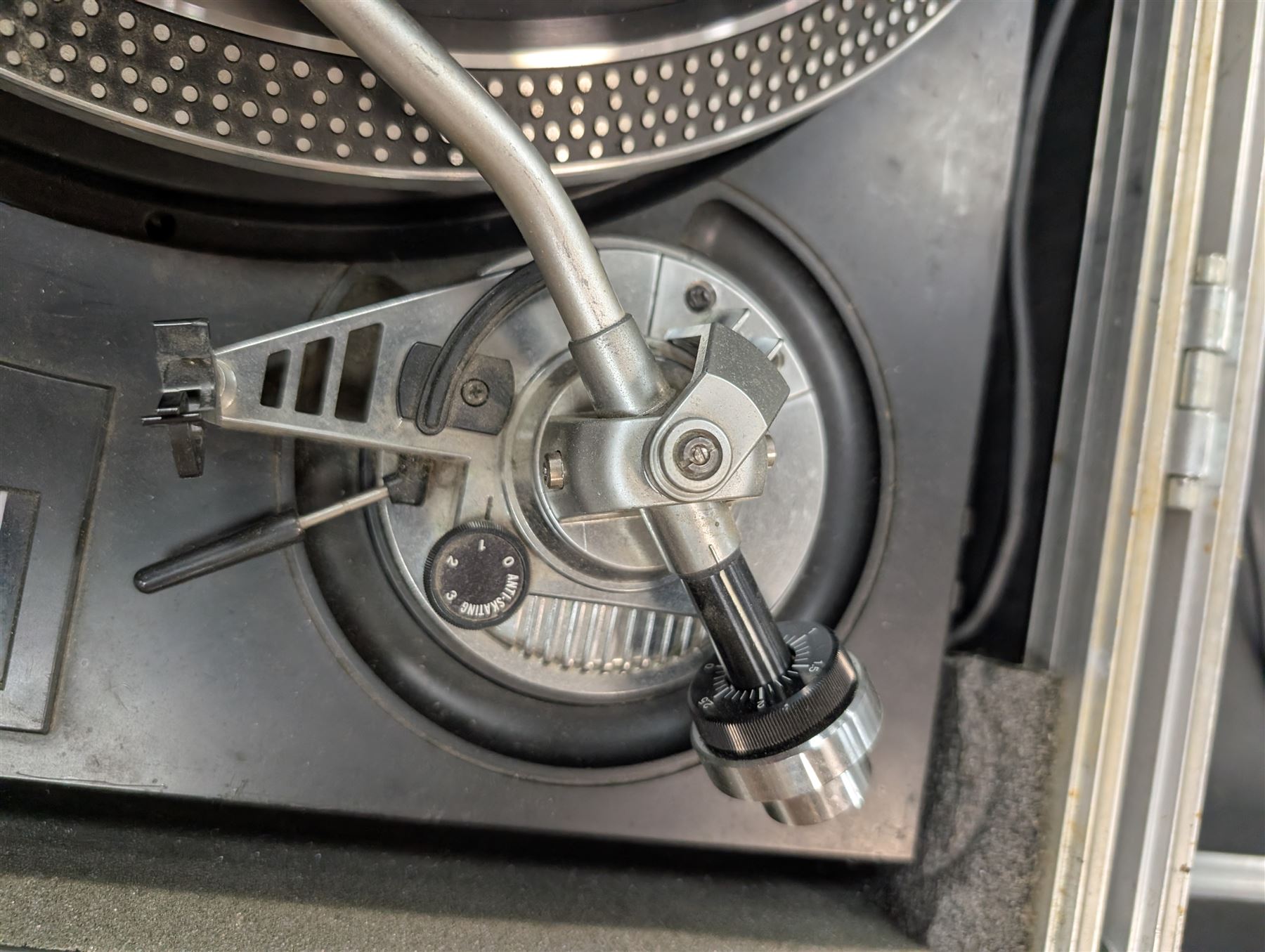 Electrovision mixer and a Pro 150 turntable, in large hardcase