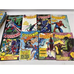 Spider-Man comics (1982-1985) nos 500-527, 529-535, 537-552, 579-602, 604-614, 620-626, and 628-631 (97)