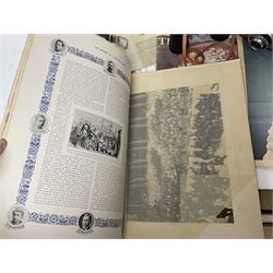 Pair of Zenith 8x40 Field binoculars together with Agfa camera with Silette lens, both in cases, and quantity of commemorative newspaper ephemera to include The Illustrated London News Record of the Glorious Reign of Queen Victoria