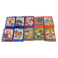 Mattel Electronics Intellivision Intelligent Television Master Component and twenty boxed games comprising Golf, Soccer, Lock N Chase, Reversi, Night Stalker, Math Fun, Baseball, Shark! Shark!, Skiing, Tutankham, Frogger, Popeye, Advanced Dungeons & Dragons, Draughts, Triple Action, Frog Bog, Mission-X, Space Battle, Bowling and Auto Racing 