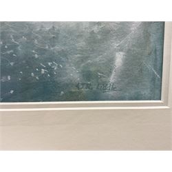 Andy Liddle (British Contemporary): Mist on the River Esk, watercolour signed, inscribed and dated May 2002 verso 50cm x 37cm