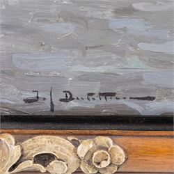 Jef Dutilleux (Belgian 1876-1960): Ships in Moonlight, oil on canvas signed 44cm x 59cm