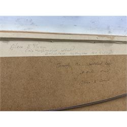 Alice E Brown (Nottingham exh.1892): 'Through the Woodshed Door at North Place', watercolour signed, titled verso 22cm x 30cm 
Provenance: with McTague of Harrogate