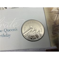 Eleven The Royal Mint Royal Mail five pound coin covers, including 2000 'Four Royal Generations', 2001 'Queen Victoria', 2002 'The Queen's Golden Jubilee' etc
