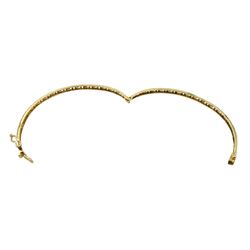 14ct yellow gold Greek key design bangle, stamped 585, approx 5.3gm