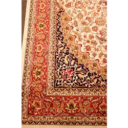  Persian Kashan design beige ground rug/wall hanging, 280cm x 200cm  